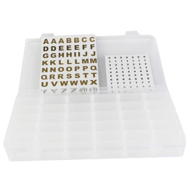 Sivya 36 Grid Plastic Organizer Container Box with Adjustable dividers,Great for Your Letter Board with Stickers - Image 3